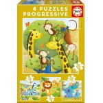 Puzzle Educa Wild Animals 12/16/20/25 piese