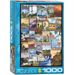 Puzzle Eurographics Lighthouses Vintage Posters 1000 piese