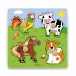 Puzzle cu manere animale de la ferma