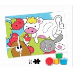 Puzzle de colorat Educa Farm Animals Colouring Puzzle 20 piese