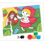Puzzle de colorat Educa Little Red Riding Hood Colouring Puzzle 20 piese
