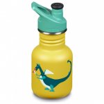 Recipient din otel inoxidabil 355 ml cu capac sport Klean Kanteen Kid Classic Dragon Snack