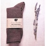 Sosete medii Chiara pentru adulti lana+bumbac organic Lana Bambini Chocolate 38/39