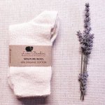 Sosete medii Pia pentru copii lana+bumbac organic Lana Bambini Ecru 20/22