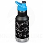 Termos din otel inoxidabil 355 ml cu capac sport Klean Kanteen Kid Classic Paper Dinos