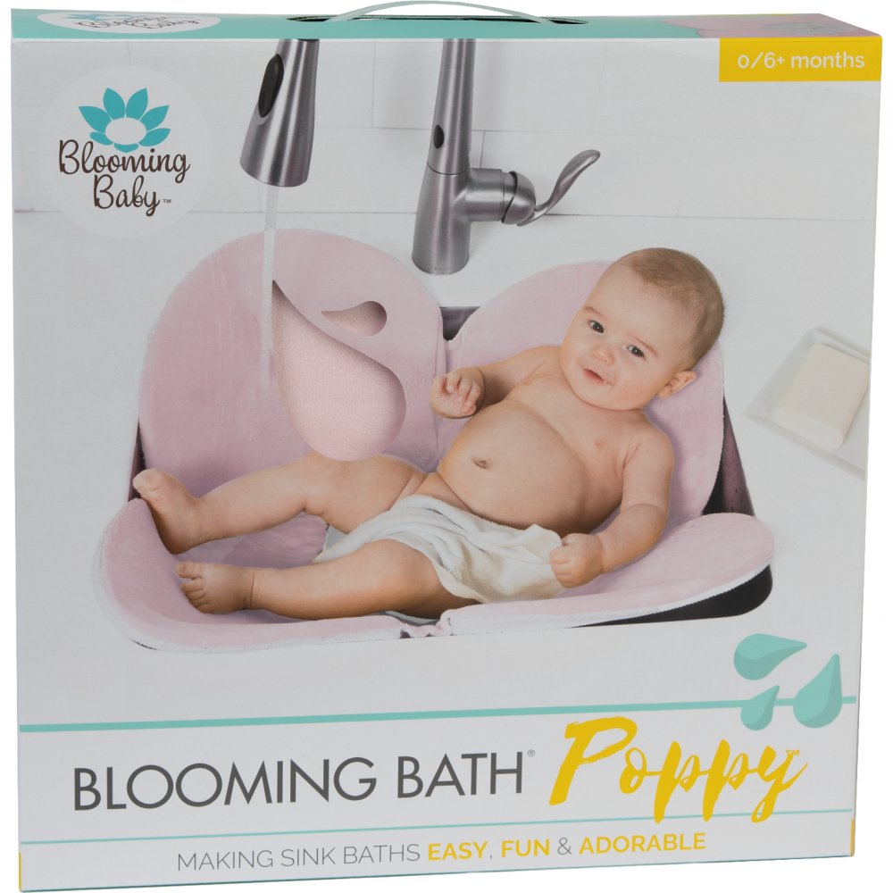 Poze Cadita de plus si salteluta de joaca Poppy BloomingBath BB106P roz nichiduta.ro 