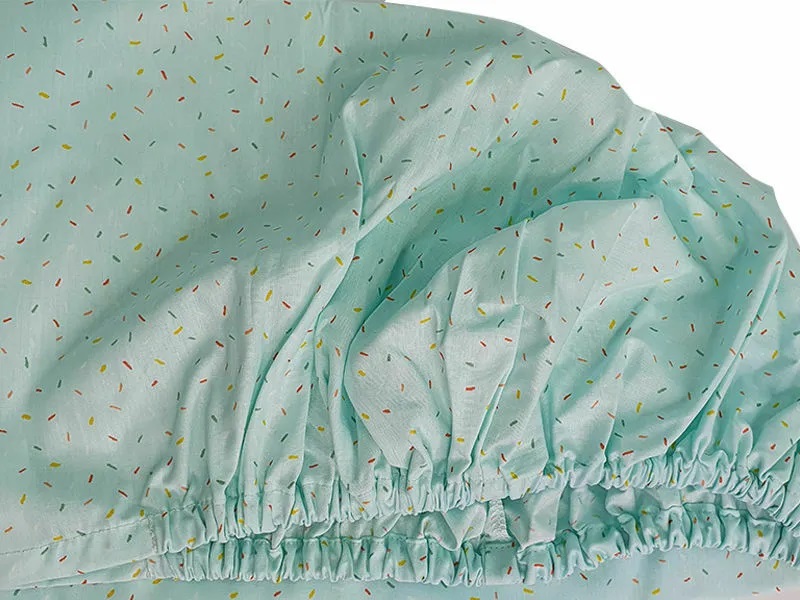 Cearceaf cu elastic patut copii 70x140 cm imprimat inghetata de fistic