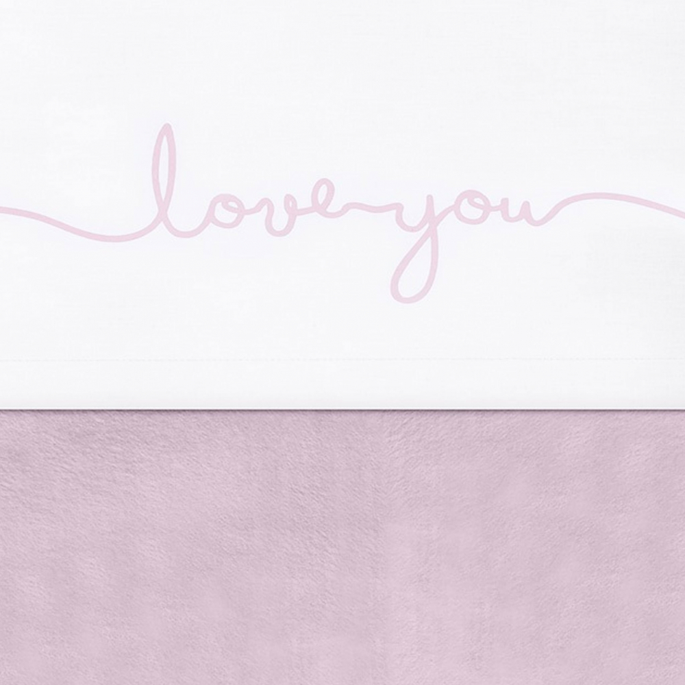 Cearsaf Jollein Love you 120×150 cm vintage pink Jollein