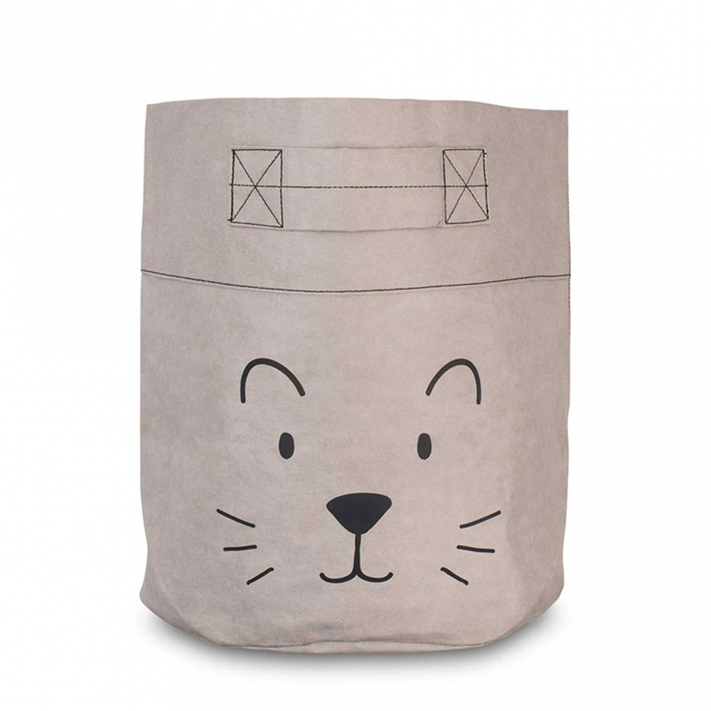 Cos depozitare Jollein Little Lion 35x30cm gri