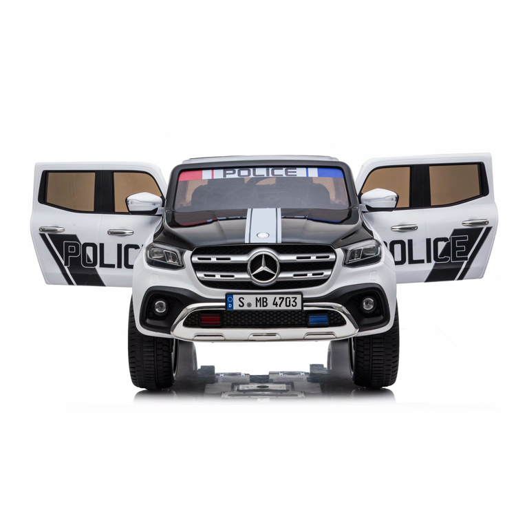 Masinuta electrica cu scaun de piele Mercedes Benz X-Class Police - 4