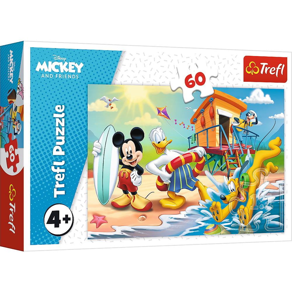 Puzzle Trefl Distractie la plaja cu Mickey Mouse 60 piese