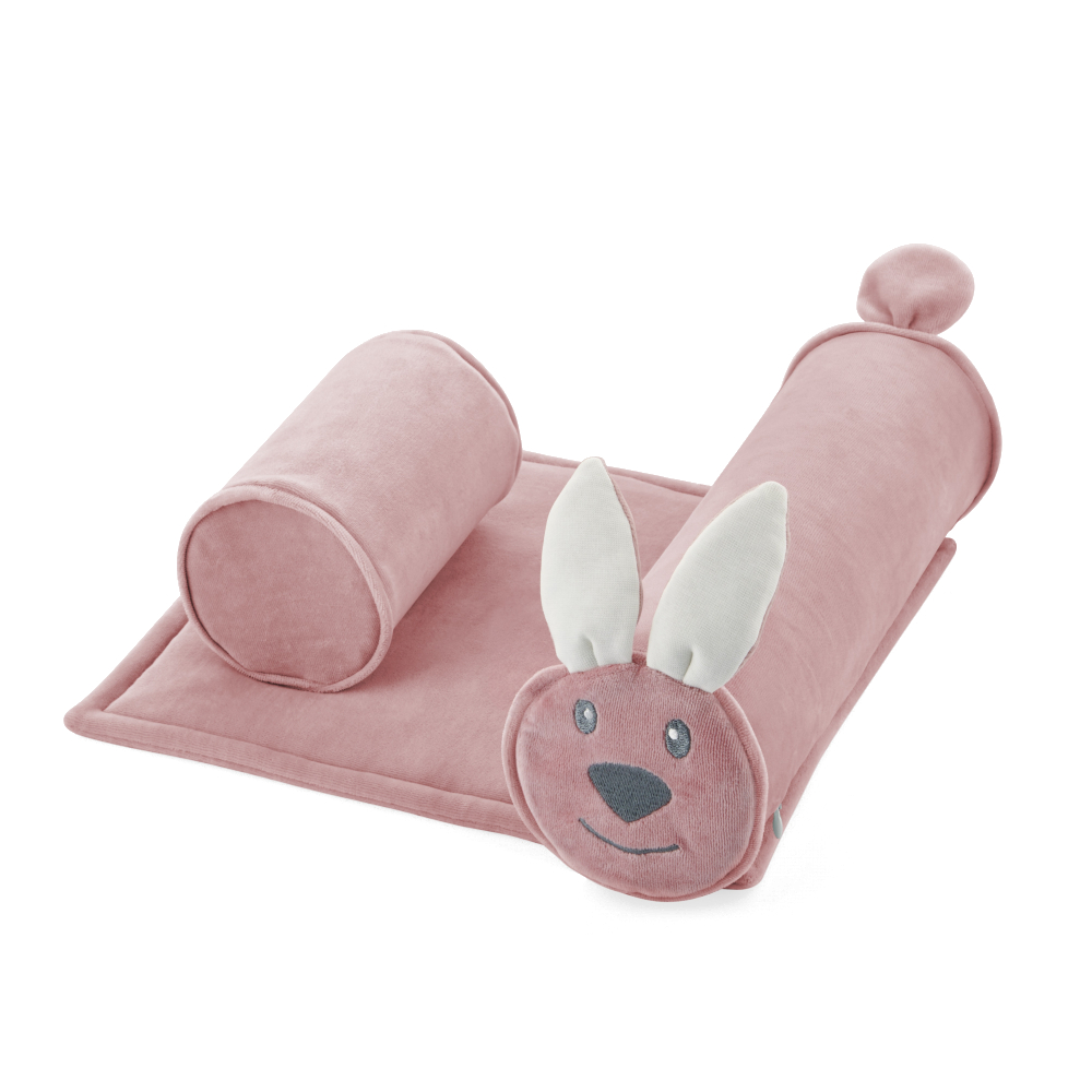 Pernuta pozitionator anti-rasucire BabyJem pentru bebelusi 34x36cm Bunny Pink 34x36cm imagine noua responsabilitatesociala.ro