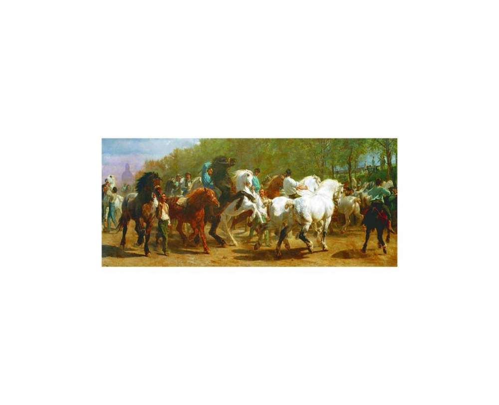 Puzzle panoramic Gold puzzle The Horse Fair 1.000 piese