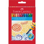 Creioane cerate retractabile Faber-Castell 12 culori
