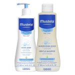 Pachet Mustela: Sampon delicat 500ml + Crema hidratanta de corp Hydra Bebe, 500ml