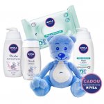 Pachet Nivea Baby Gel micelar de curatare 500 ml + Lotiune de spalat, 500 ml + Ulei de corp 200 ml + Servetele umede 63 buc + Ursulet