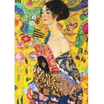 Puzzle Gold puzzle Gustav Klimt Lady with Fan 1.000 piese