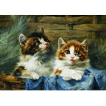 Puzzle Gold Puzzle Julius Adam: Two Kittens in a Basket 500 piese