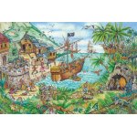 Puzzle Schmidt Pirate Cove 100 piese contine steag pirat