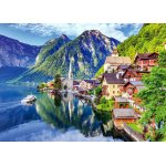 Puzzle TinyPuzzle Hallstatt Lake and Village with Boat 99 piese