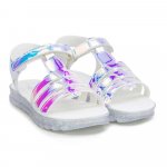 Sandale fete BIBI Flat Form Holografic Glitter 34 EU
