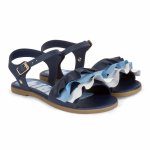 Sandale fete Bibi Fresh naval cu volane colorate 32 EU