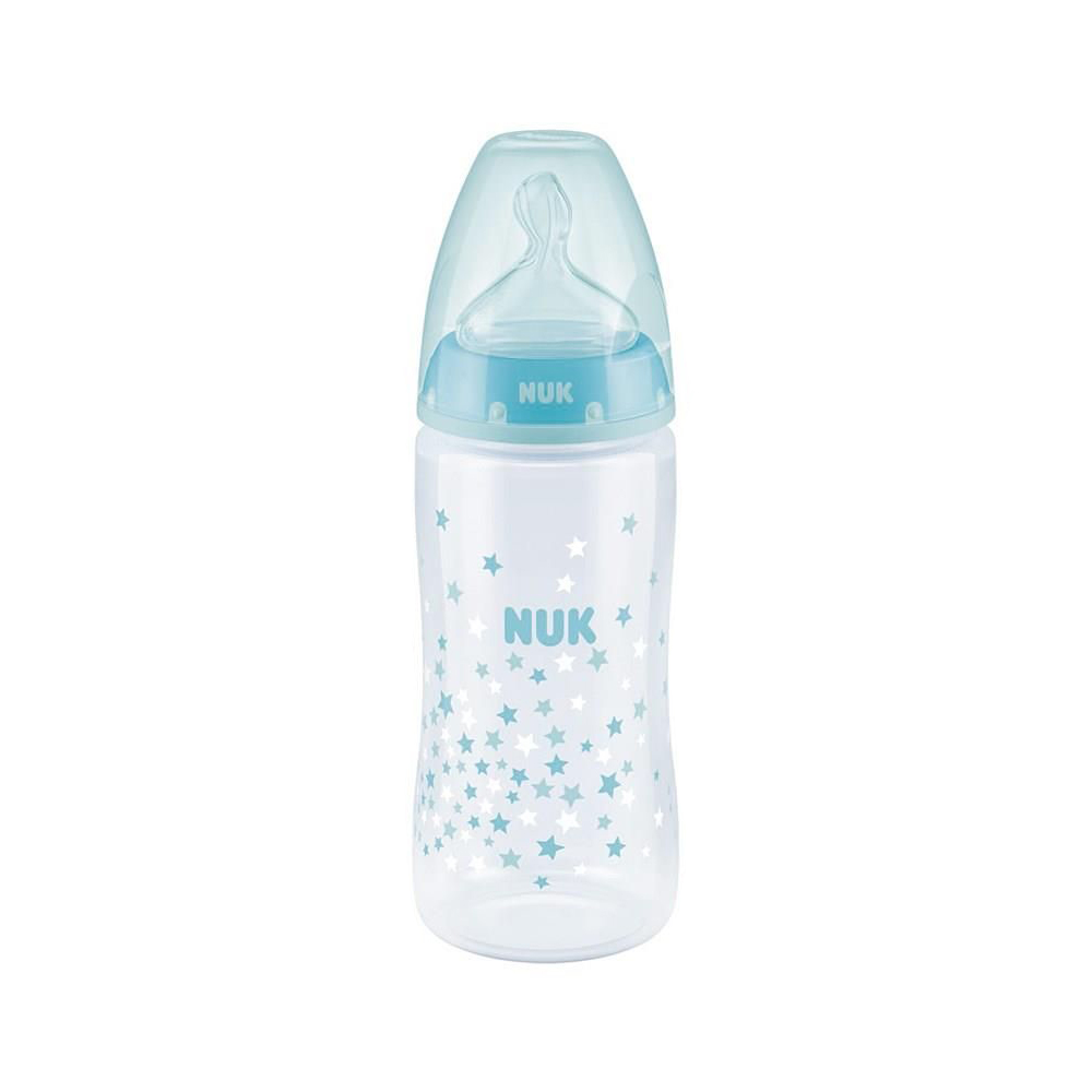 Biberon Nuk First Choice PP 300 ml Control Temperatura tetina silicon M 0-6 luni vernil - 1 | YEO