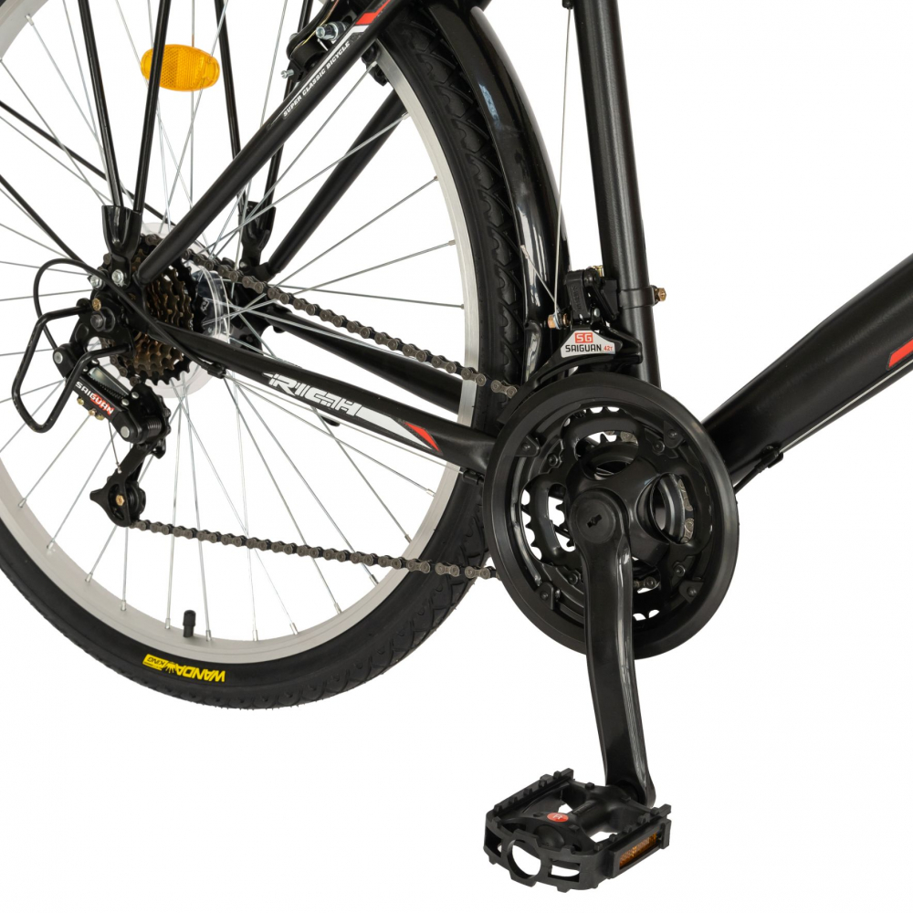 Bicicleta City 26 inch schimbator Sunrun Rich CSR2635A negrurosu - 1