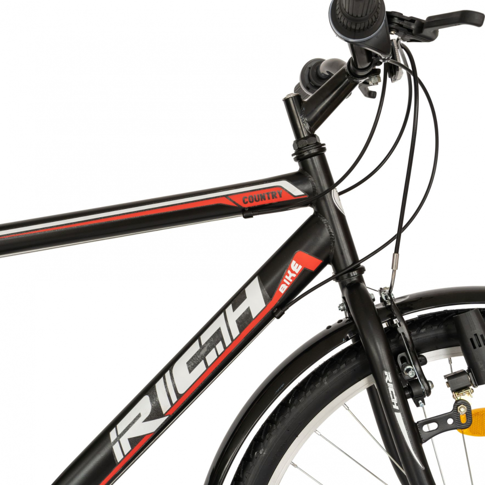 Bicicleta City 26 inch schimbator Sunrun Rich CSR2635A negrurosu - 3
