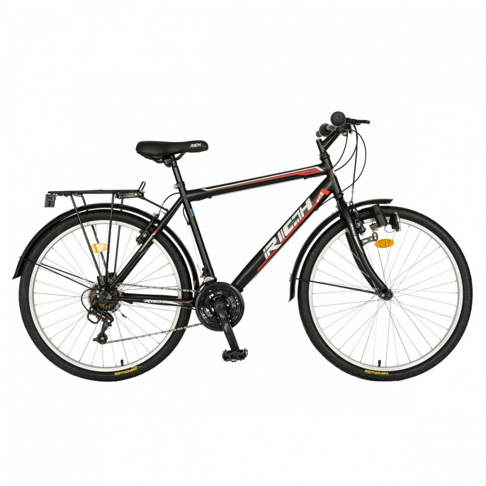 Bicicleta City 26 inch schimbator Sunrun Rich CSR2635A negrurosu - 7