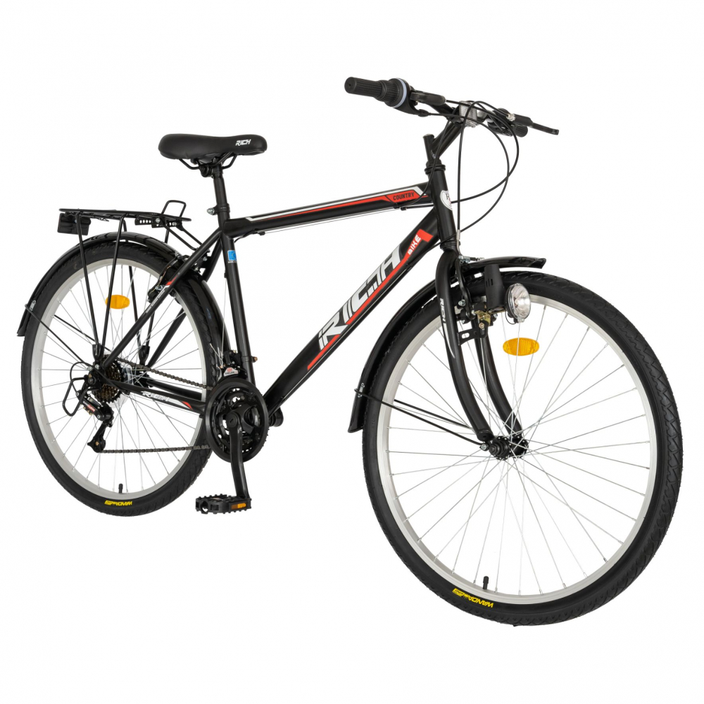 Bicicleta City 26 inch schimbator Sunrun Rich CSR2635A negrurosu - 6