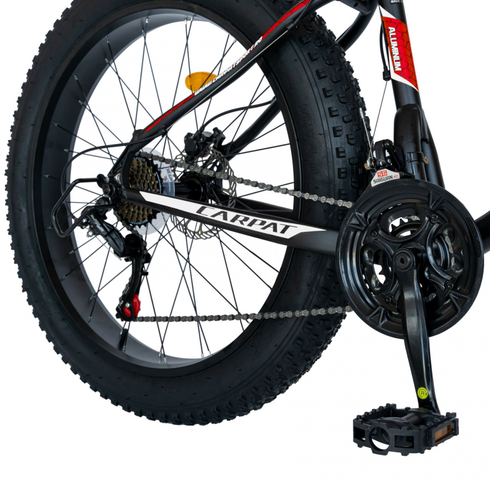 Bicicleta MTB-Fat Bike Shimano SL-TX30 26 inch Carpat Aventus CSC2600H negrugrirosu - 5
