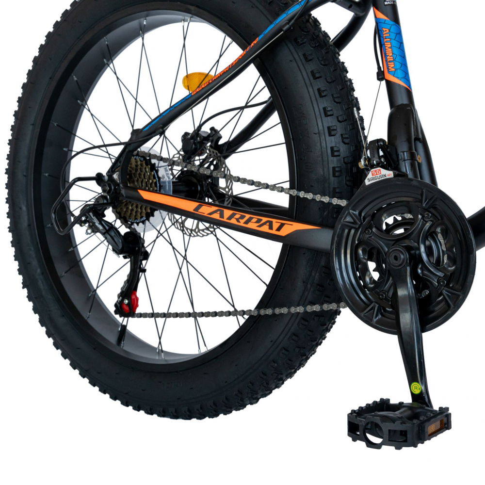 Bicicleta MTB-Fat Bike Shimano SL-TX30 26 inch Carpat Aventus CSC2600H negruportocaliualbastru - 3
