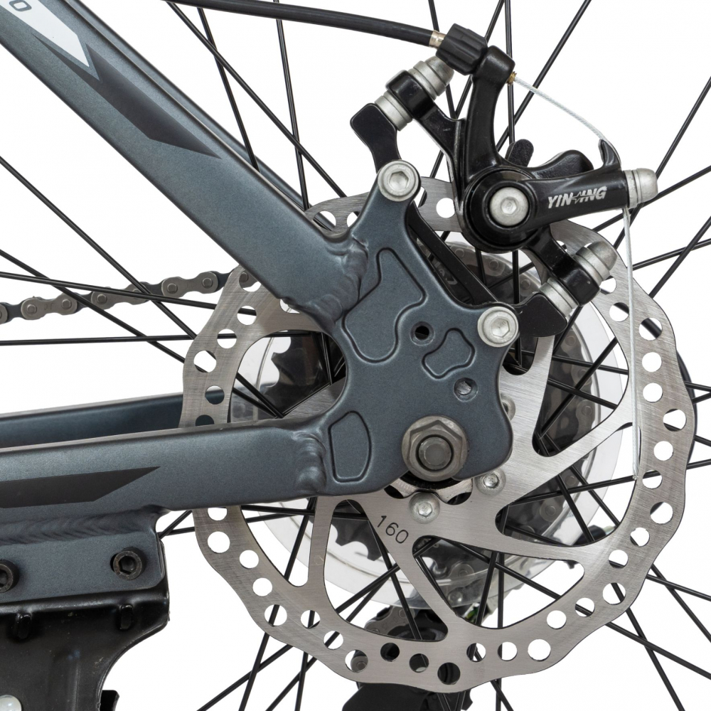 Bicicleta MTB-HT Shimano Tourney TZ500D 26 inch Carpat CSC2658C gri cu design albnegru - 4