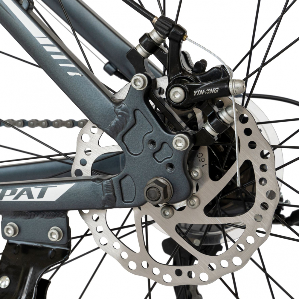 Bicicleta MTB-HT Shimano Tourney TZ500D 27.5 inch Carpat CSC2758C gri cu design albnegru - 3