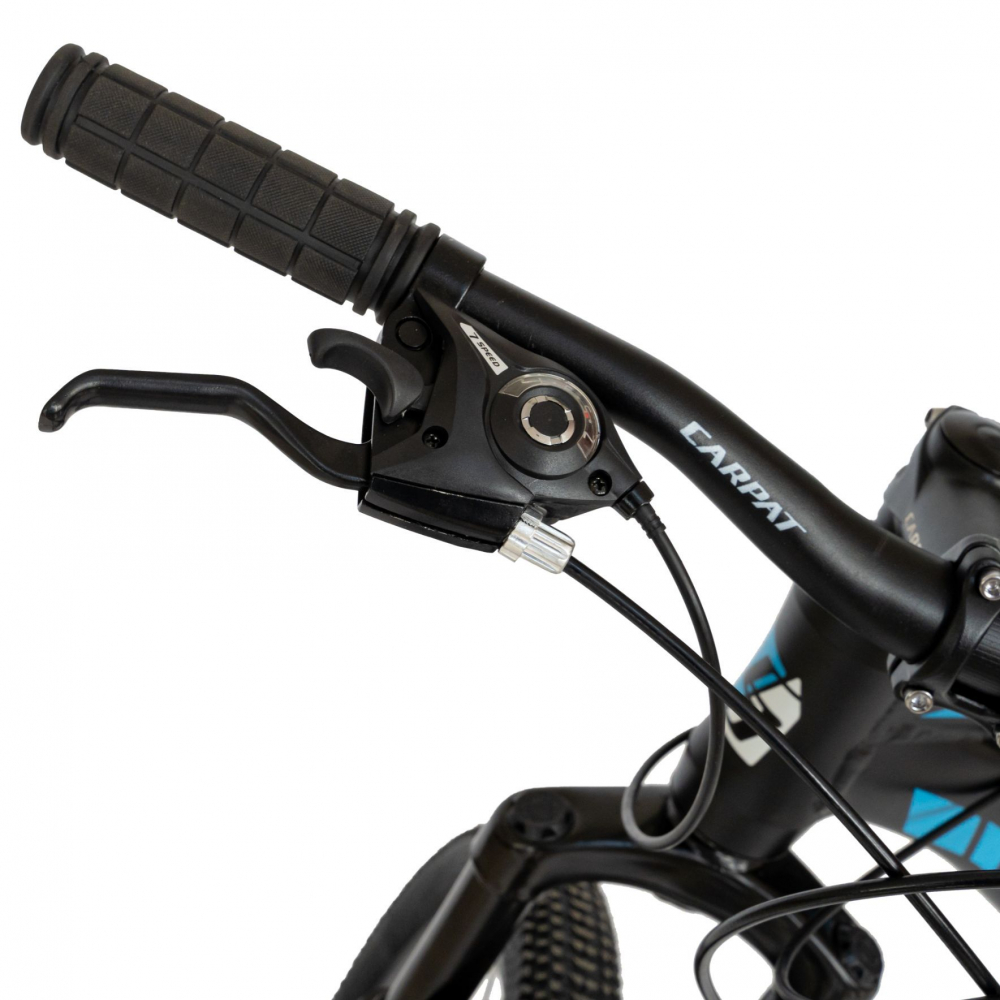 Bicicleta MTB-HT Shimano Tourney TZ500D 27.5 inch Carpat CSC2758C negru cu design albalbastru - 3