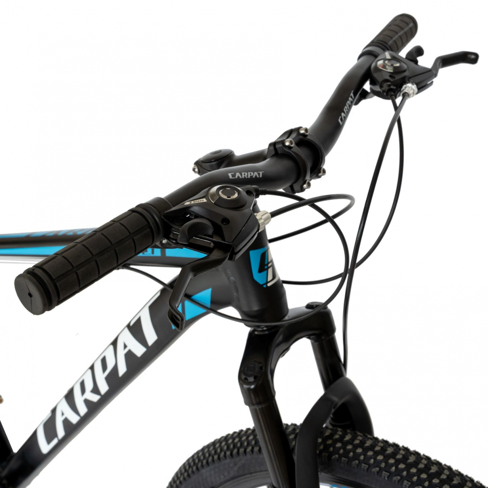 Bicicleta MTB-HT Shimano Tourney TZ500D 27.5 inch Carpat CSC2758C negru cu design albalbastru - 6