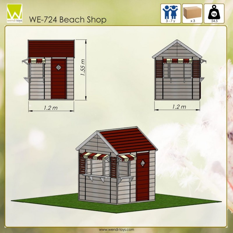 Casuta de gradina Beach Shop M16 Wendi Toys - 2 | YEO