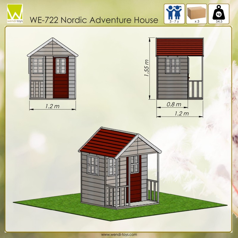 Casuta de gradina Nordic Adventure House M6 adventure Casute Pentru Copii