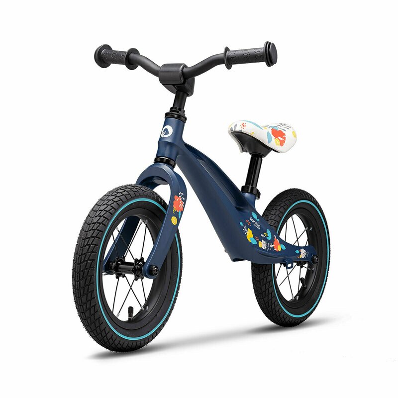 Bicicleta usoara Bart Air fara pedale roti gonflabile reglabila 12 inch albastru Lionelo - 8