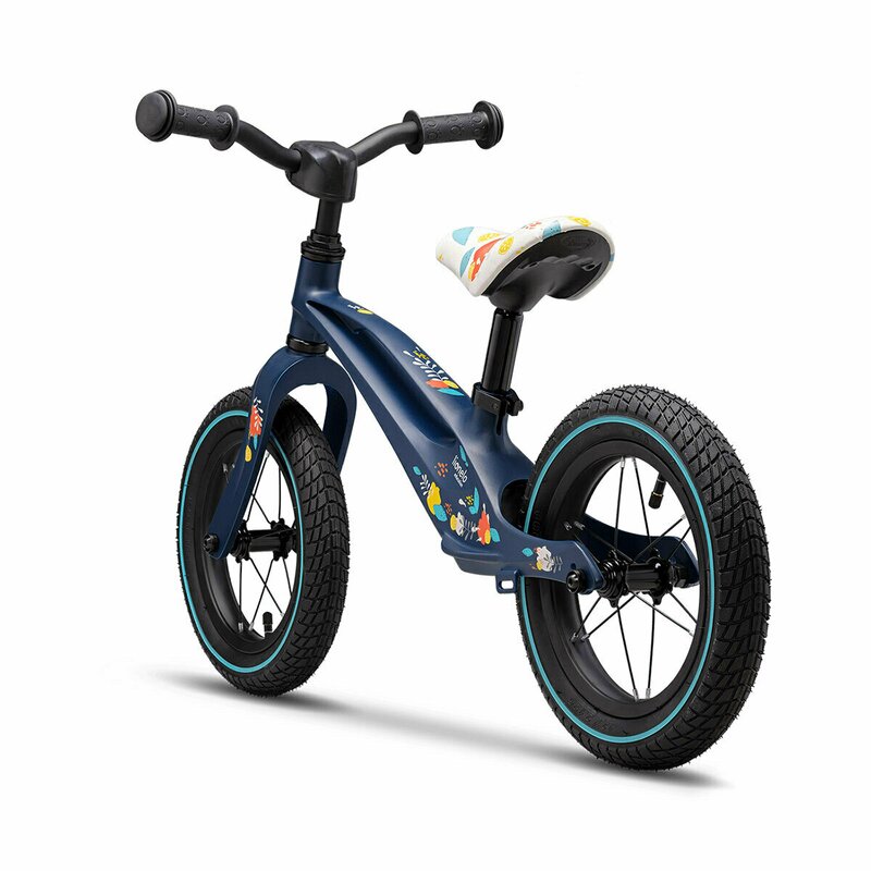 Bicicleta usoara Bart Air fara pedale roti gonflabile reglabila 12 inch albastru Lionelo - 3