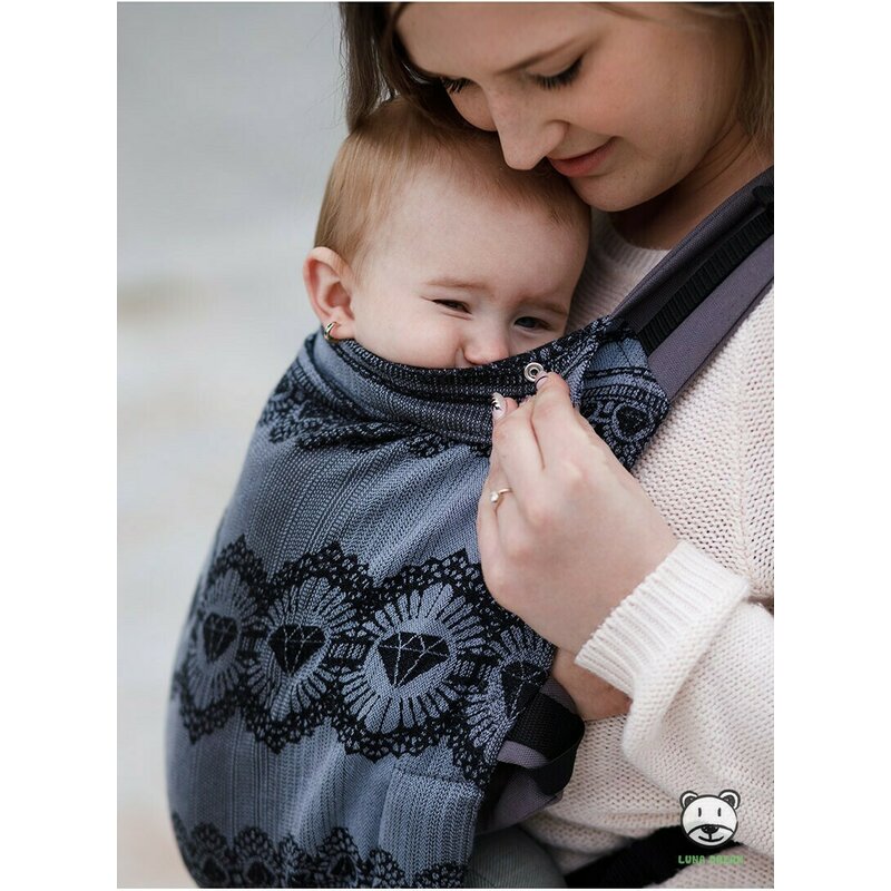 Marsupiu ajustabil grow up wrap diamond lace black elegance luna dream