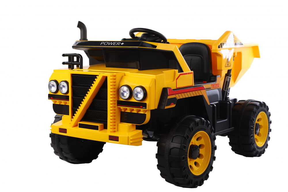 Camion electric 4x4 Nichiduta cu 2 locuri si scaun din piele Dump Truck Yellow - 3
