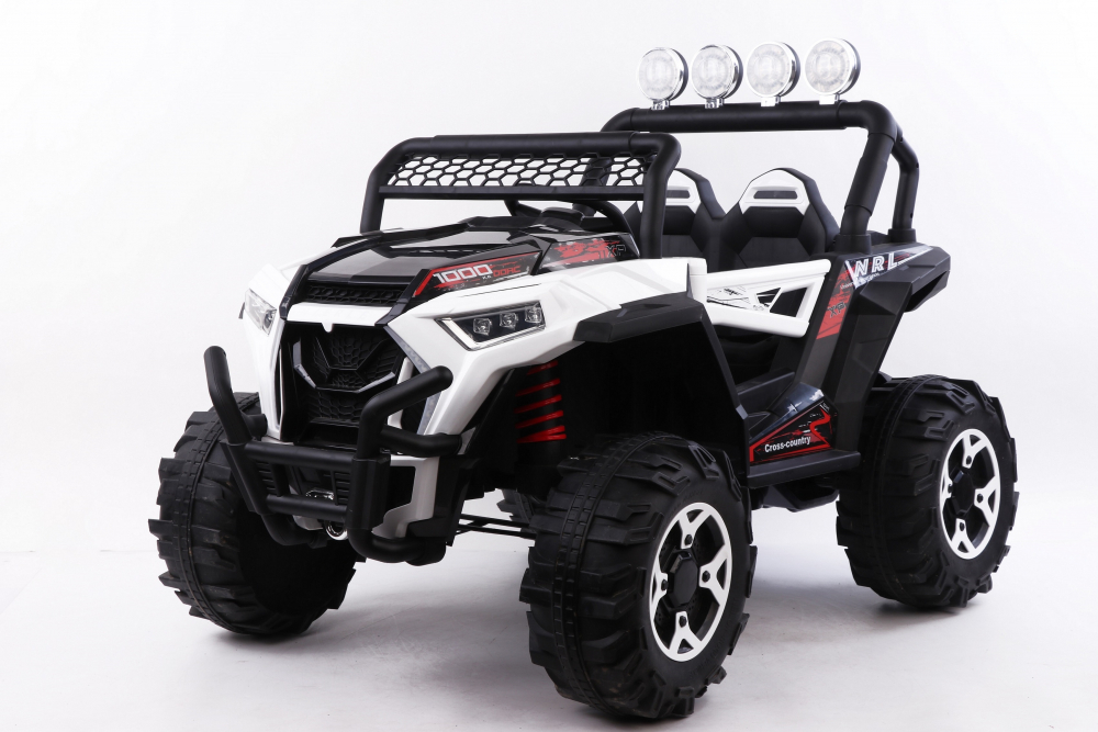 Masinuta electrica 4x4 cu scaun din piele Nichiduta Cross Country White - 1
