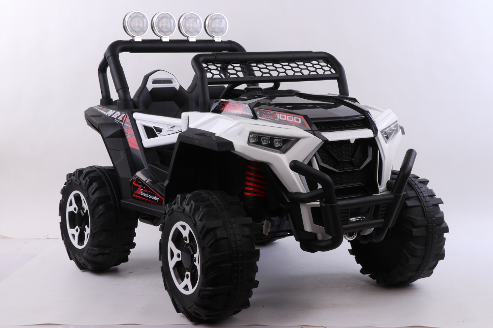 Masinuta electrica 4x4 cu scaun din piele Nichiduta Cross Country White - 2