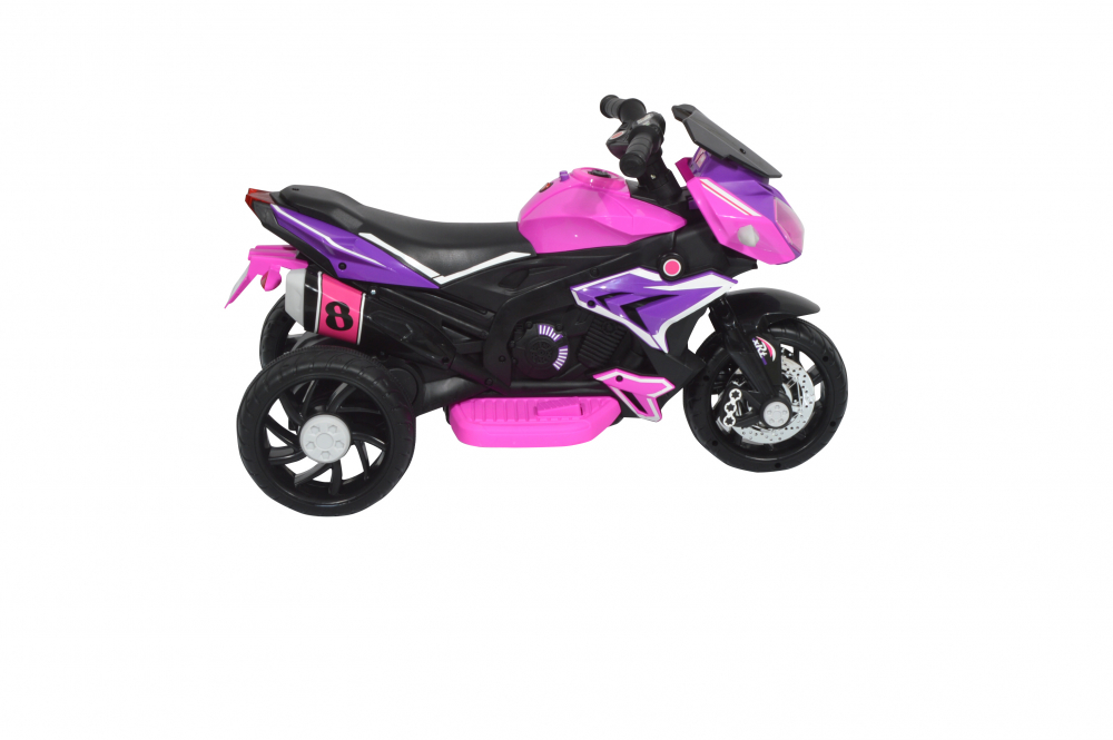 Motocicleta electrica cu roti din cauciuc EVA Nichiduta Champ Pink - 1