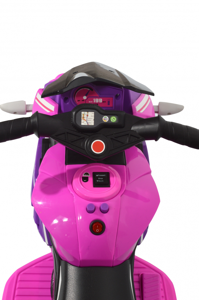 Motocicleta electrica cu roti din cauciuc EVA Nichiduta Champ Pink - 4