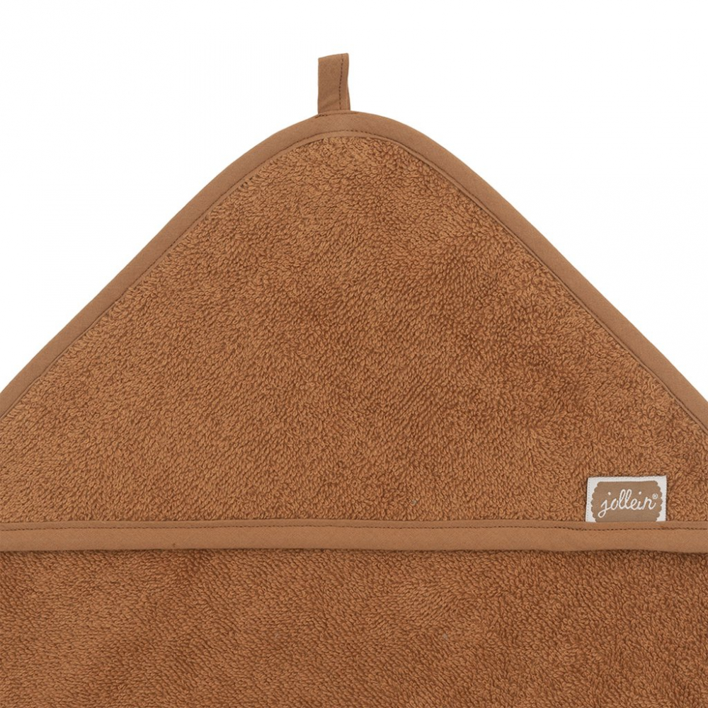 Prosop cu gluga jollein terry 75x75cm caramel