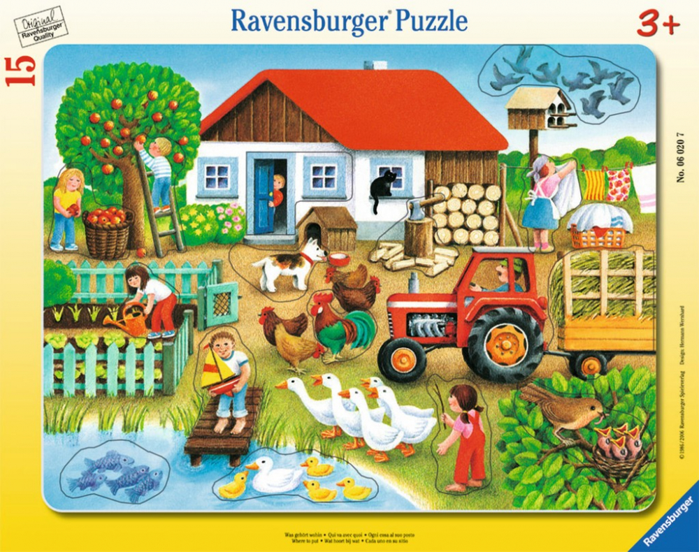 Puzzle Ravensburger Unde sa il asez 15 piese