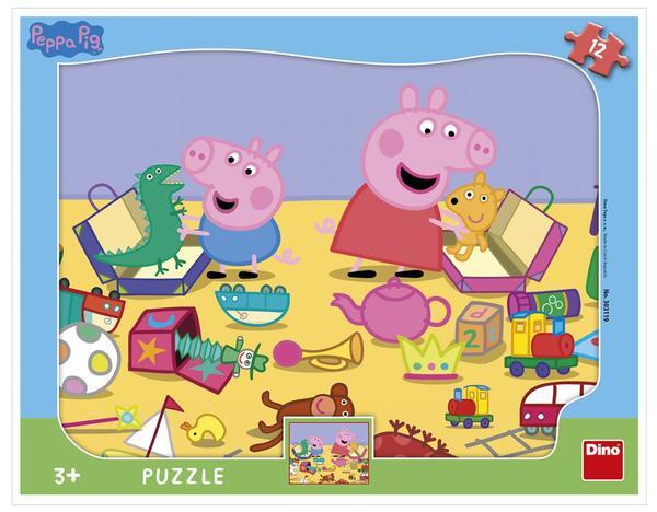 Puzzle cu rama La joaca cu Peppa Pig 12 piese
